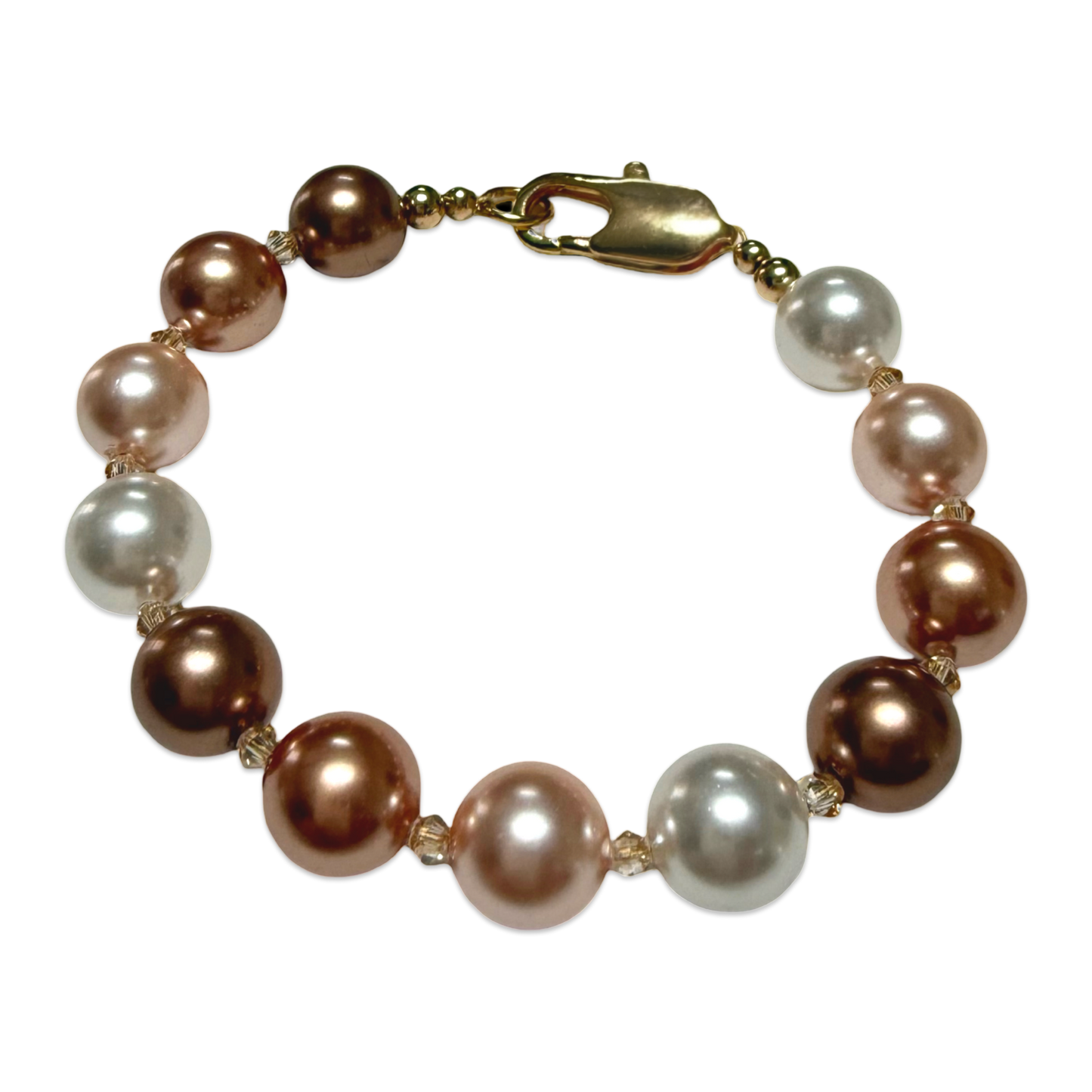 Chunky Crystal Pearl Bracelet