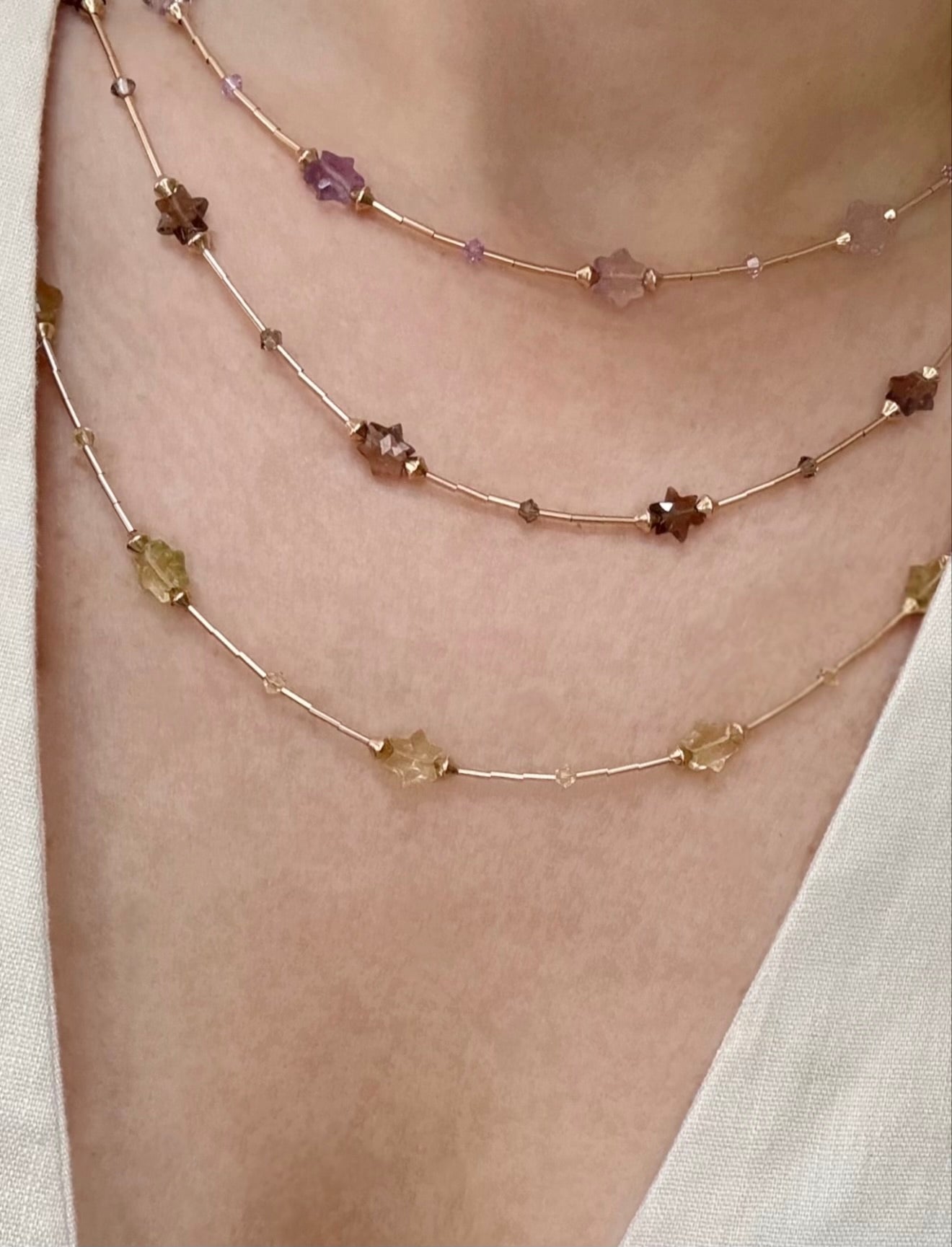 Dainty Jewish Stars Necklace