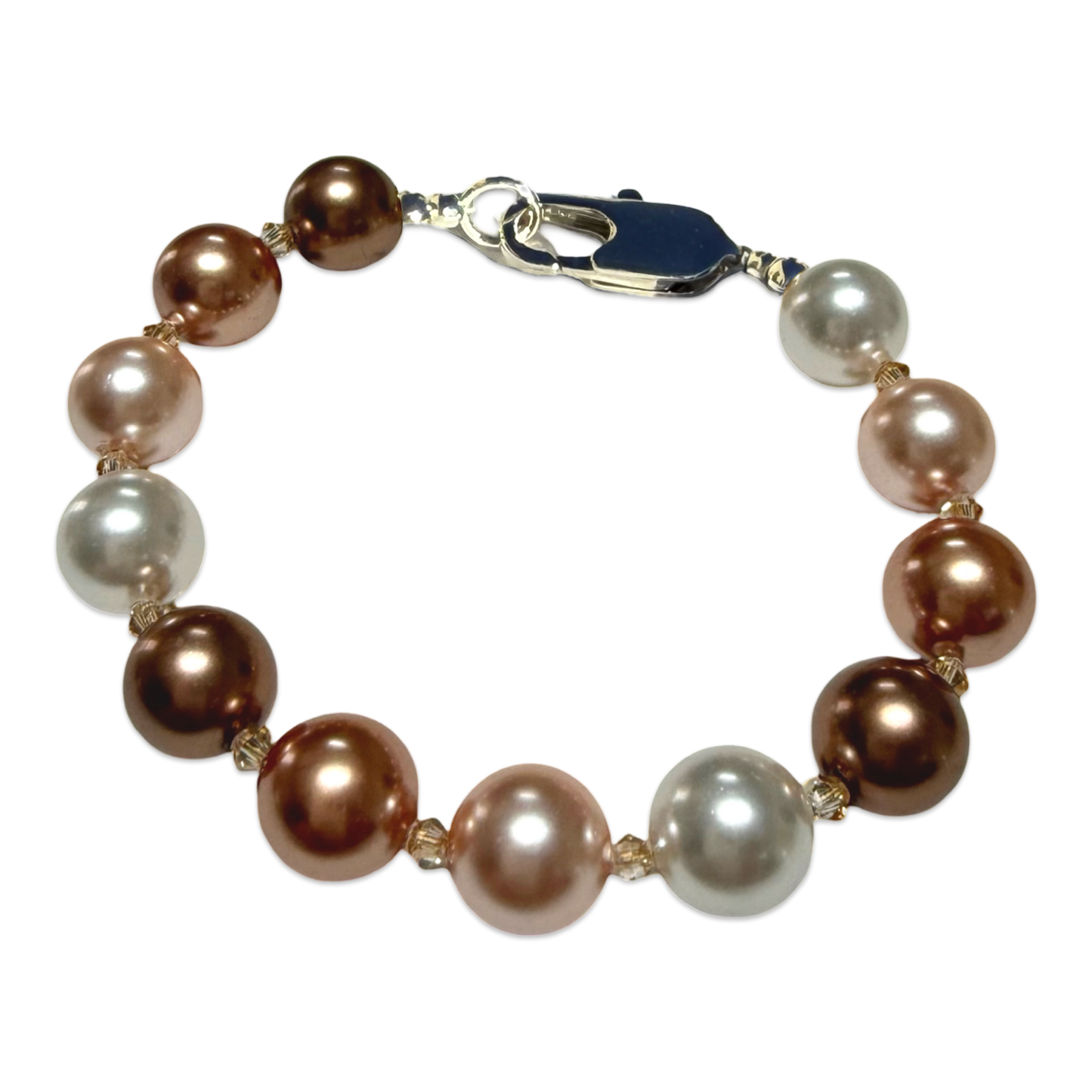 Chunky Crystal Pearl Bracelet