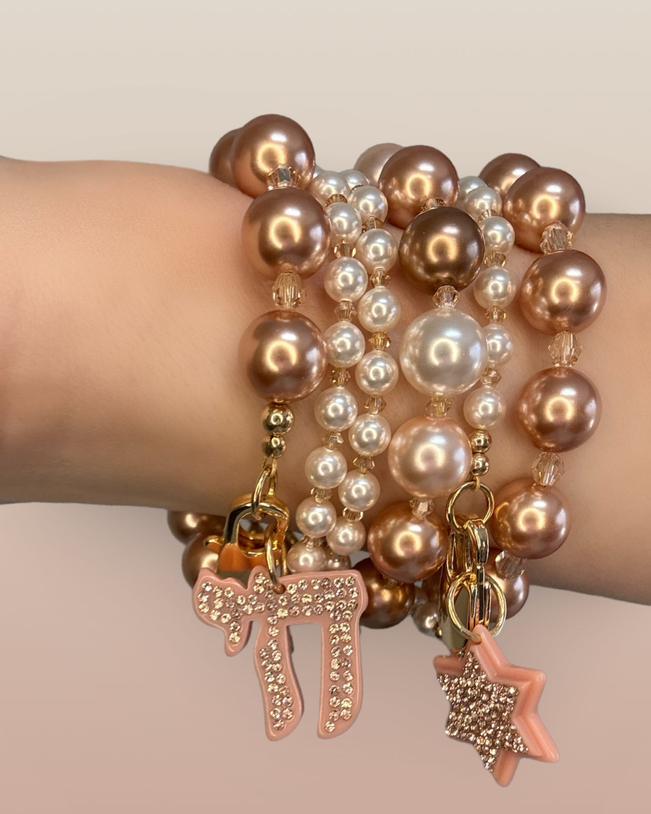 Chunky Crystal Pearl Bracelet