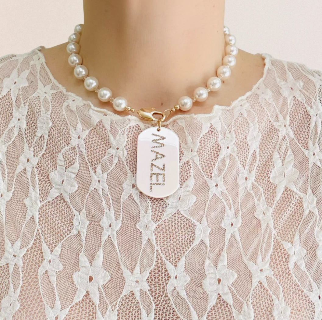 Chunky Crystal Pearl Necklace