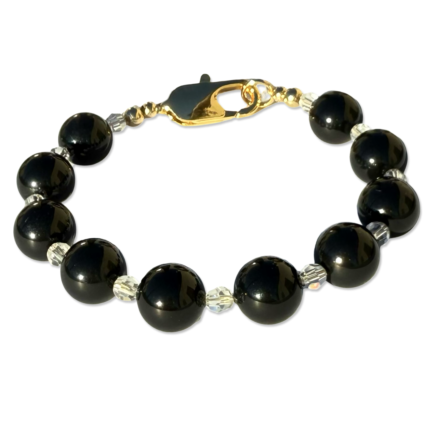 Chunky Crystal Pearl Bracelet