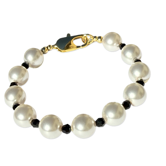 Chunky Crystal Pearl Bracelet