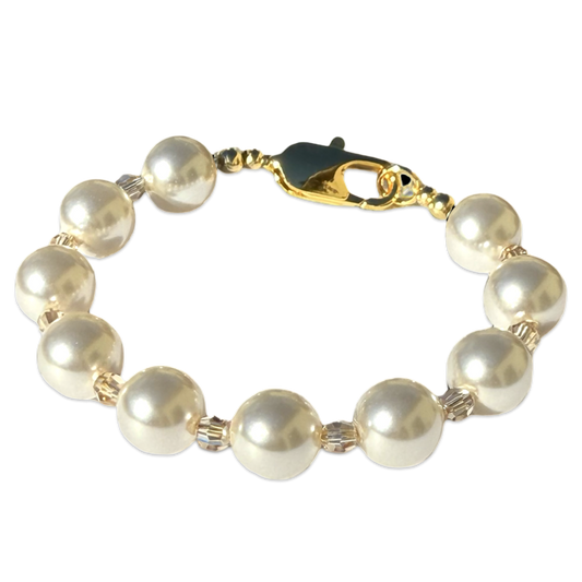 Chunky Crystal and Pearl Bracelet